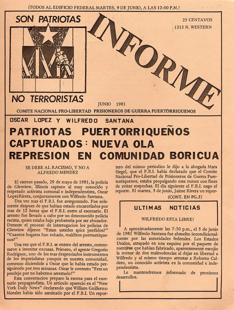 Oscar López Rivera arrested; National Committee formed